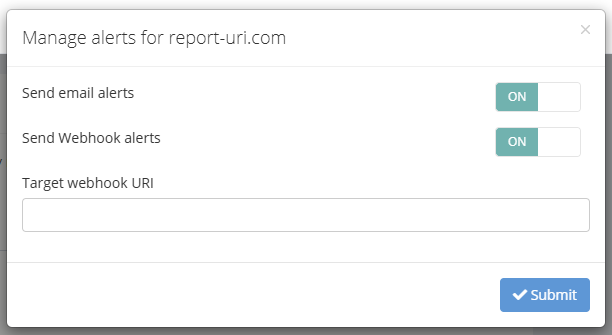 Options to manage alerts
